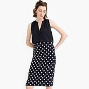 J. Crew Polka dots pencil skirt